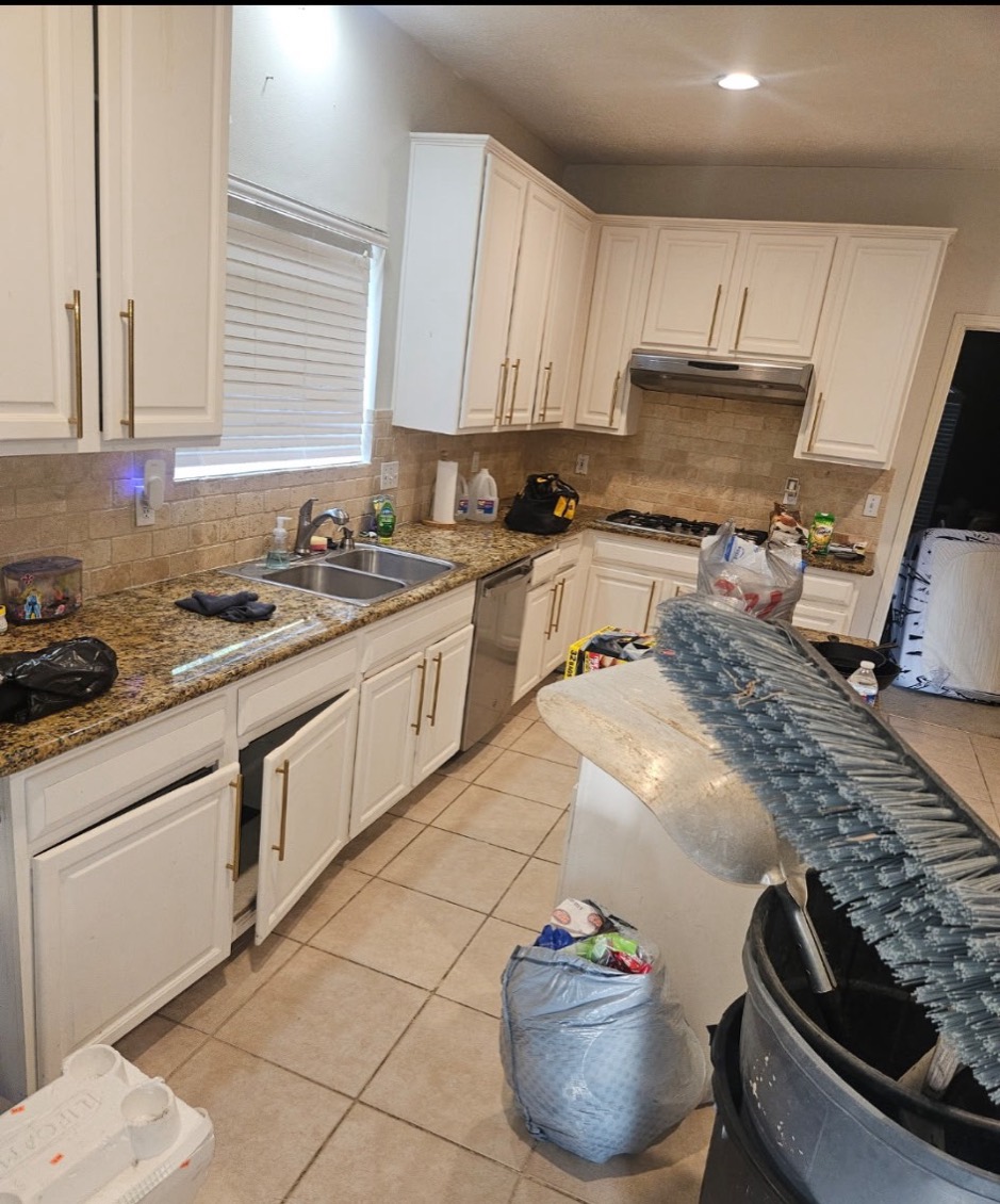 Kitchen cleanout in progress