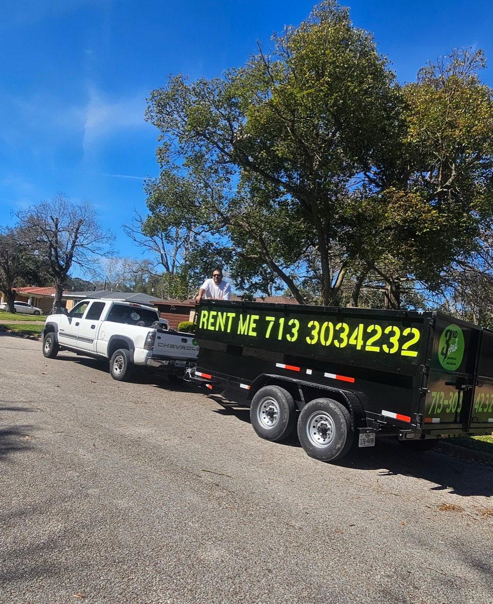 3rd Coast truck and dump trailer with owner on board